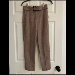 Aritzia Babaton Houndstooth Pants with Belt